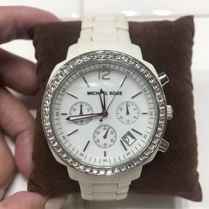Michael Kors White with Swarovski crystal